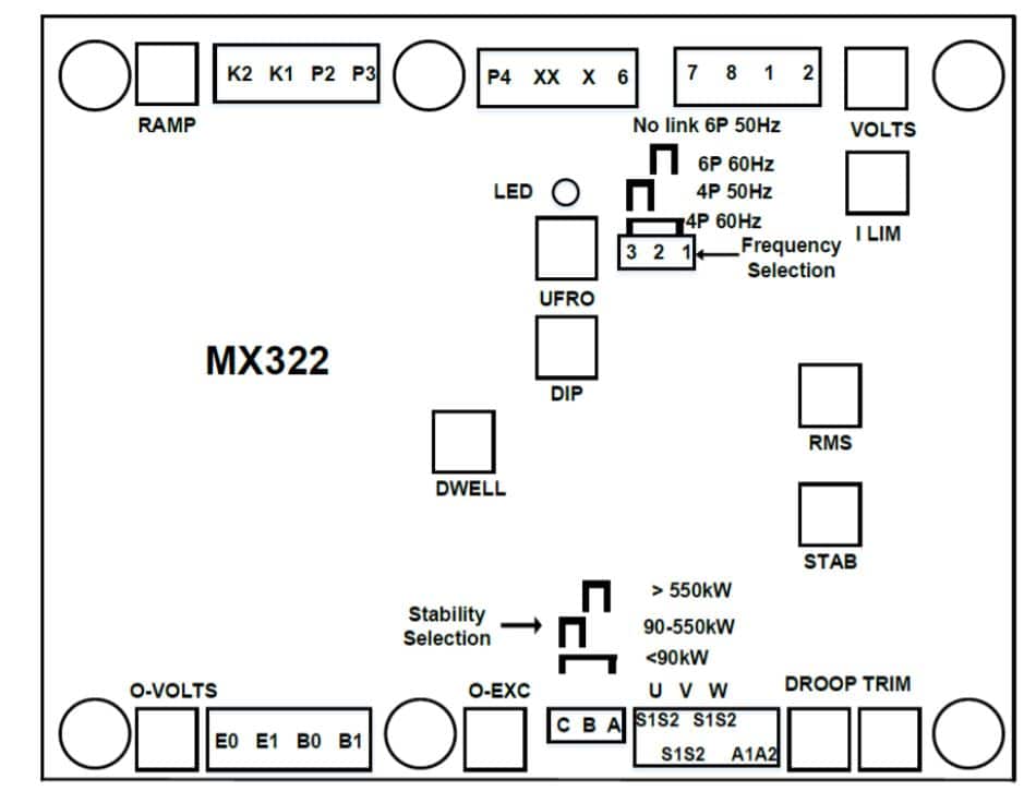 MX322 Stamford A062Y338 Voltage Regulator AVR